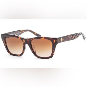 Tory Burch Women's Fashion 52mm Dark Tortoise Sunglasses - Brand New - w case -